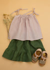 Green Linen Skirt