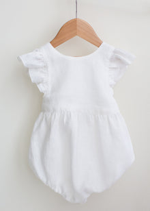  White Linen Romper