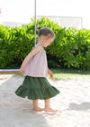 Green Linen Skirt