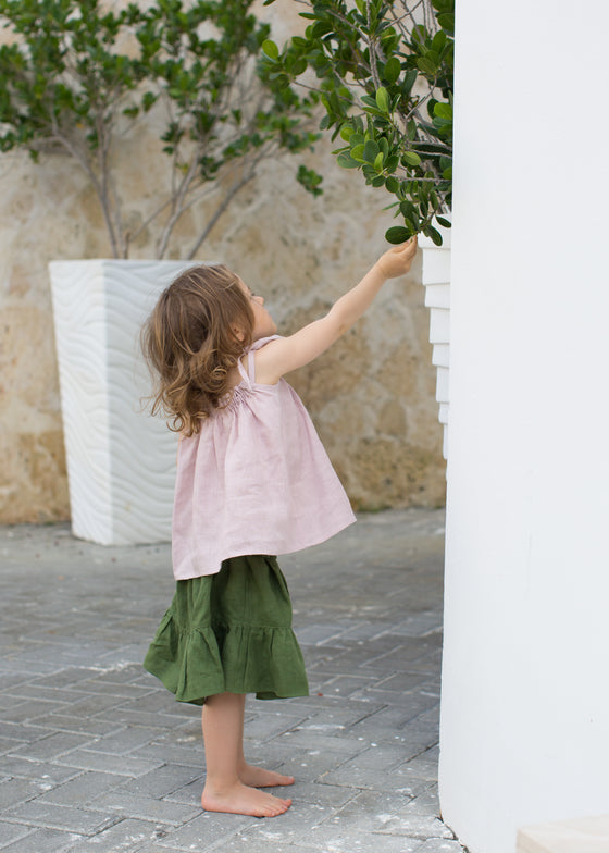Sage Green Linen Skirt