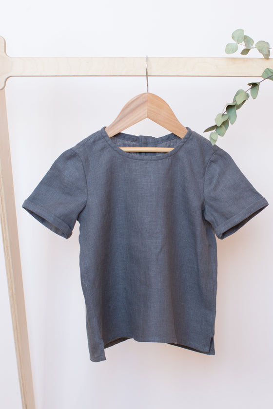 Iron Grey Linen Tee