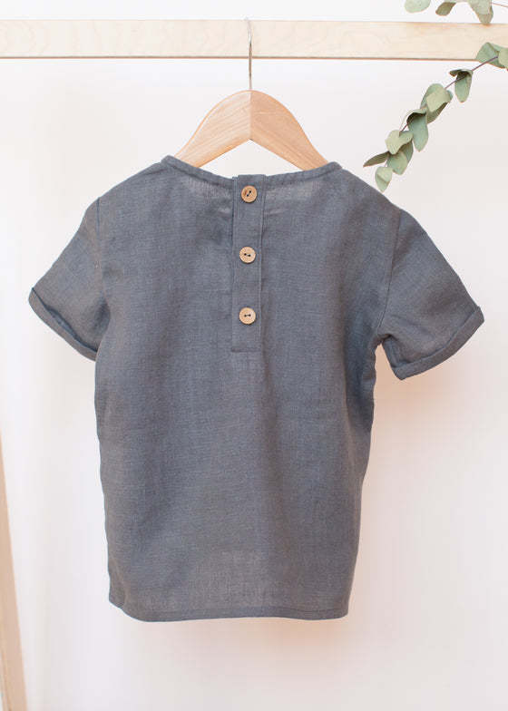 Iron Grey Linen Tee