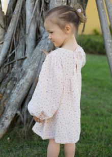  Floral Pink Muslin Dress