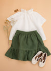 Green Linen Skirt