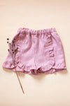 Ruffle Linen Shorts