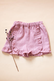 Ruffle Linen Shorts