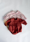 Rust Ruffle Romper