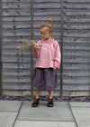 Blush linen blouse