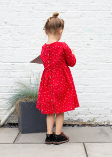  Red Dress with White Flowers