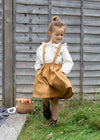 Caramel skirt with stripes
