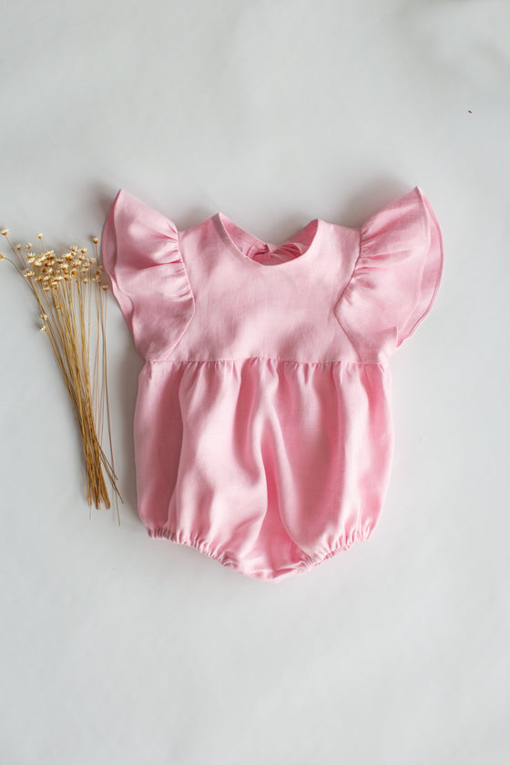 French Rose Bubble Romper