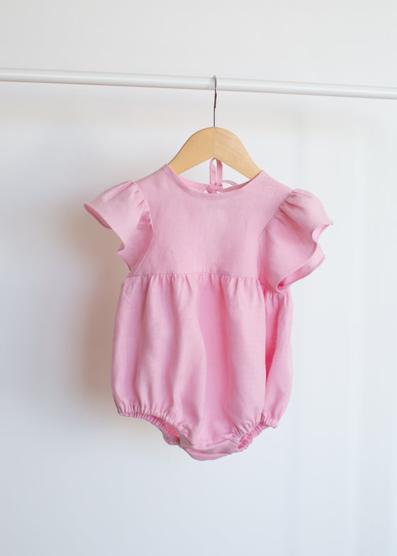 French Rose Bubble Romper