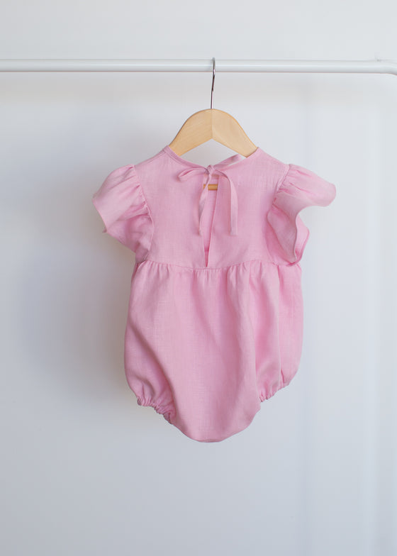 French Rose Bubble Romper