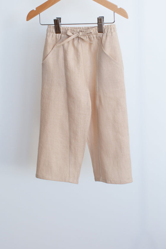 Beige linen pants