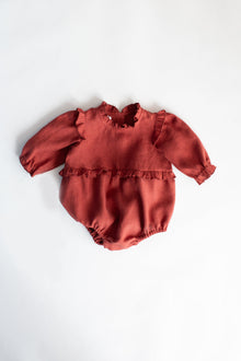  Rust Ruffle Romper