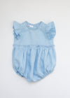 Sky Blue Linen Romper