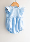Sky Blue Linen Romper