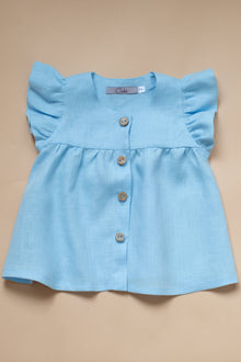  Blue Linen Blouse