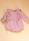 Blush Linen  Bubble Romper
