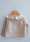Ruffle Linen Blouse