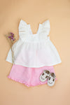 French Rose Ruffle Shorts