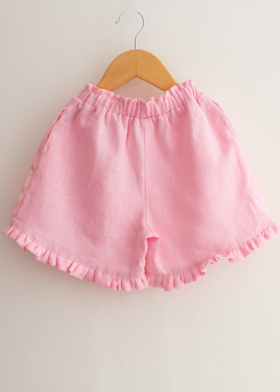 French Rose Ruffle Shorts
