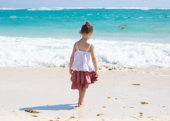 Rust Linen Skirt