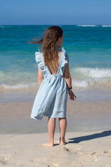  Sky Blue Open back Dress