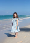 Sky Blue Open back Dress