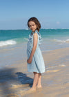 Sky Blue Open back Dress