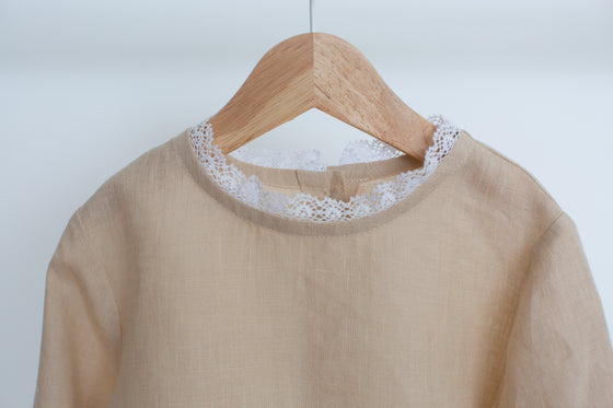 Linen Blouse with Lace