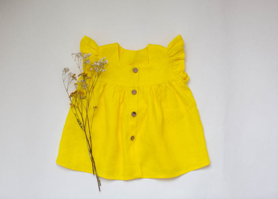 Lemon Linen Blouse