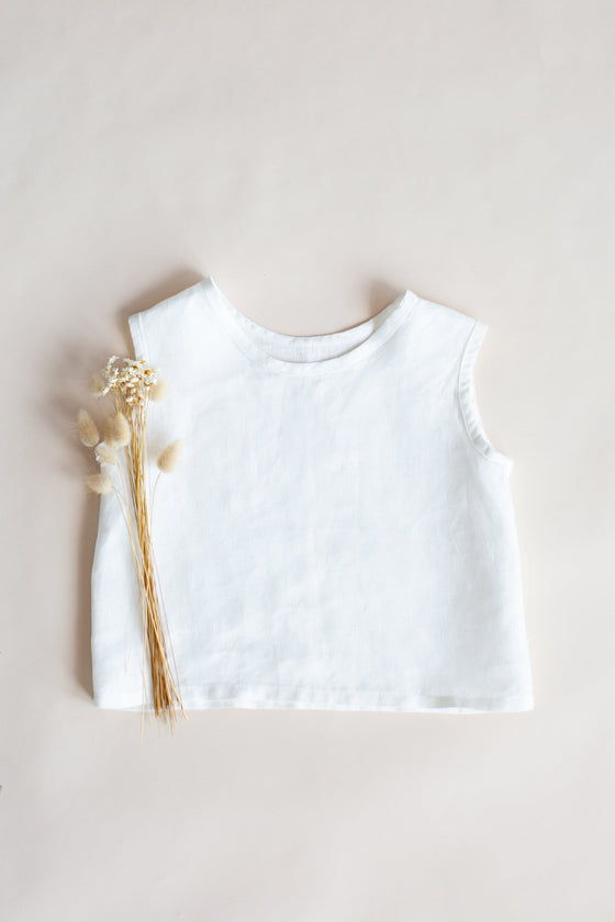White Sleeveless Tee