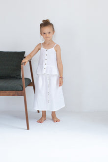  Girls Linen Skirt