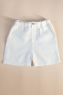  White Linen Shorts