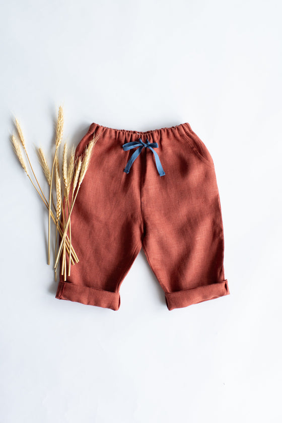 Rust Linen Pants