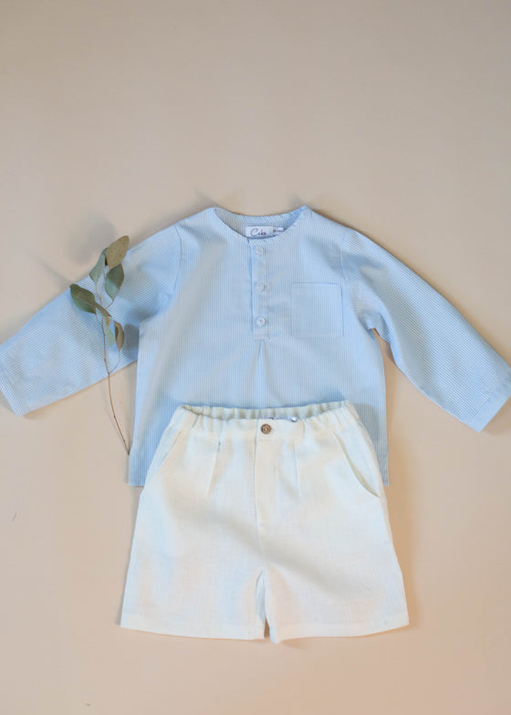 White Linen Shorts