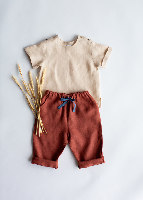 Rust Linen Pants