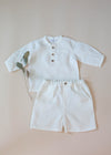 White Linen Shorts