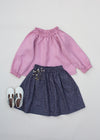 Blush linen blouse