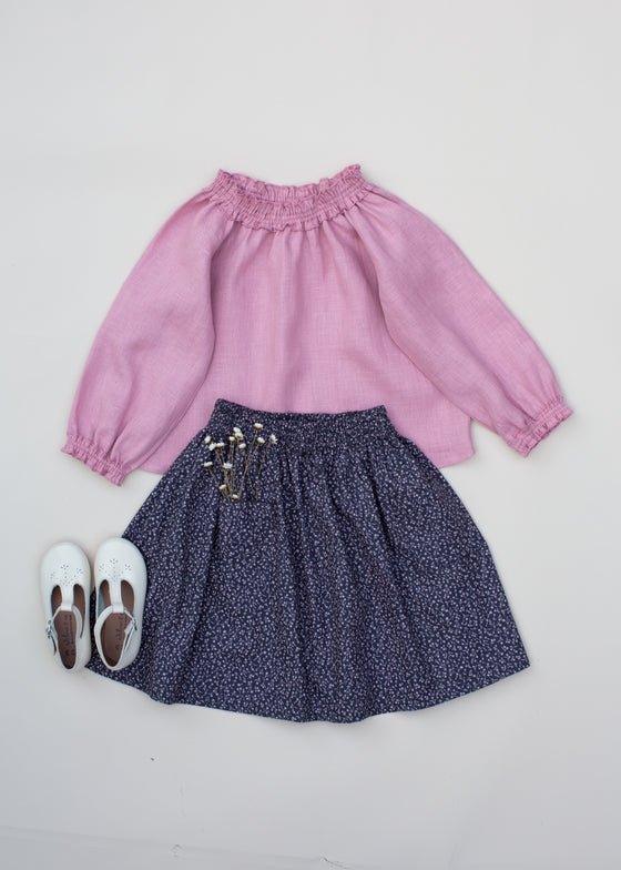 Blush linen blouse