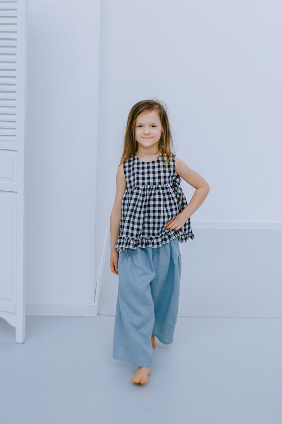 Sky Blue Linen Pants