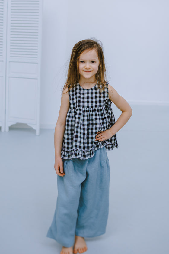 Sky Blue Linen Pants