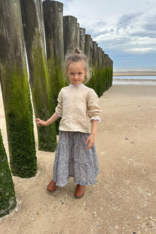  Linen Blouse with Lace